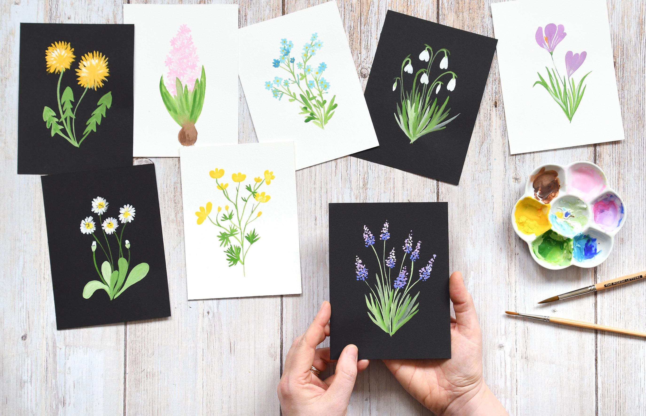 Painting spring flowers with gouache Sarah Van Der Linden Skillshare