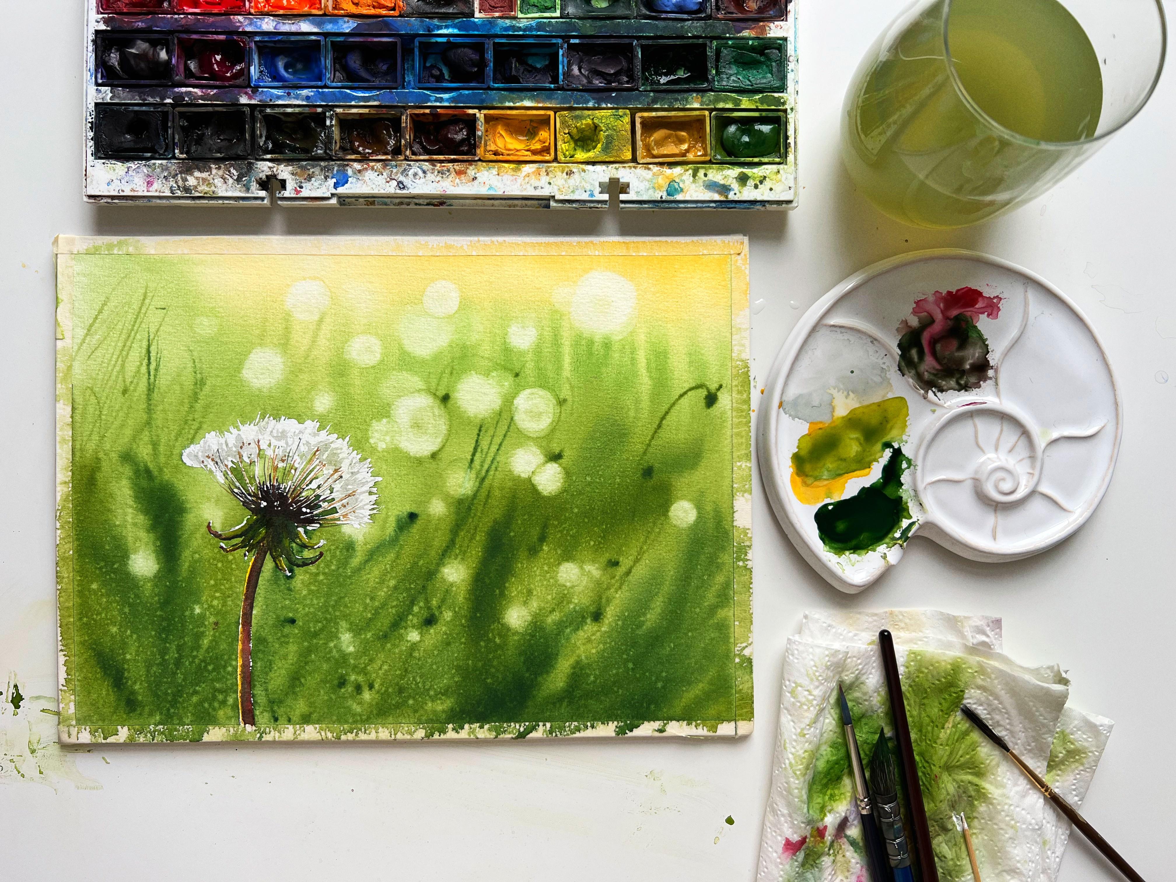 How to create Bokeh Effect in Watercolor Painting Ekaterina Azeeva