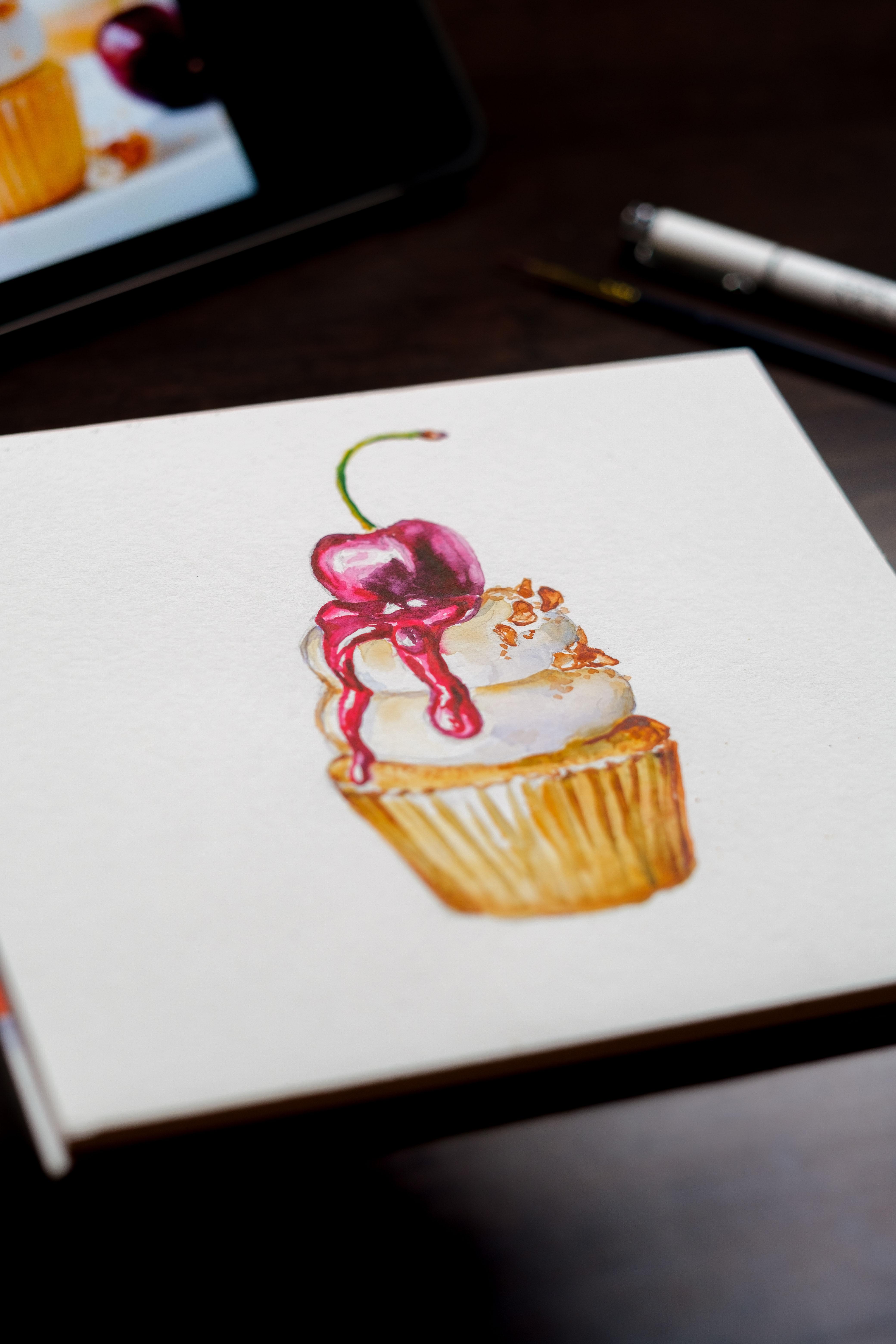 easy cupcake painting