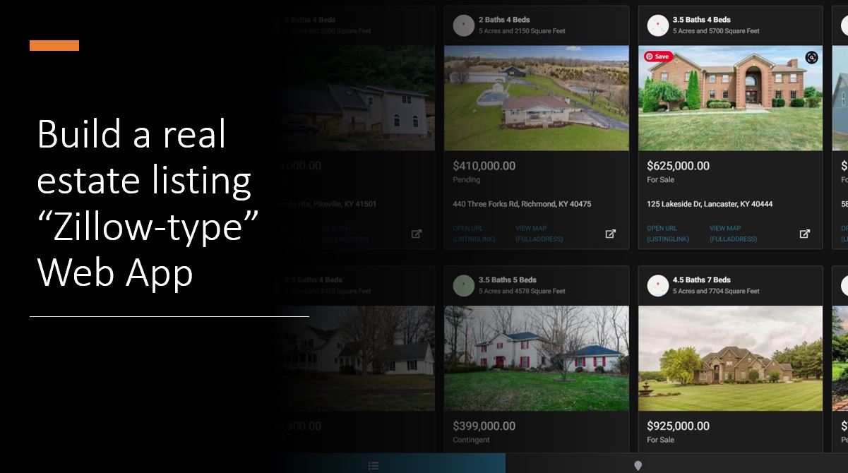 Build a "NoCode" Zillow type  App with AppSheet + Google Sheets