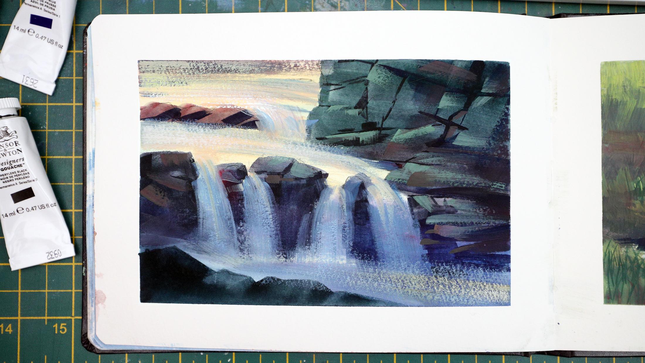 Draw & Paint WATER, In-depth Explanation with Watercolor, Gouache, Digital  paint demos, Sarah Burns