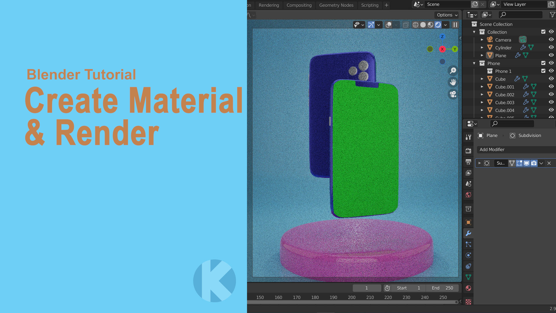 Blender Tutorial 3D Model Smartphone Mockup You Tith Skillshare