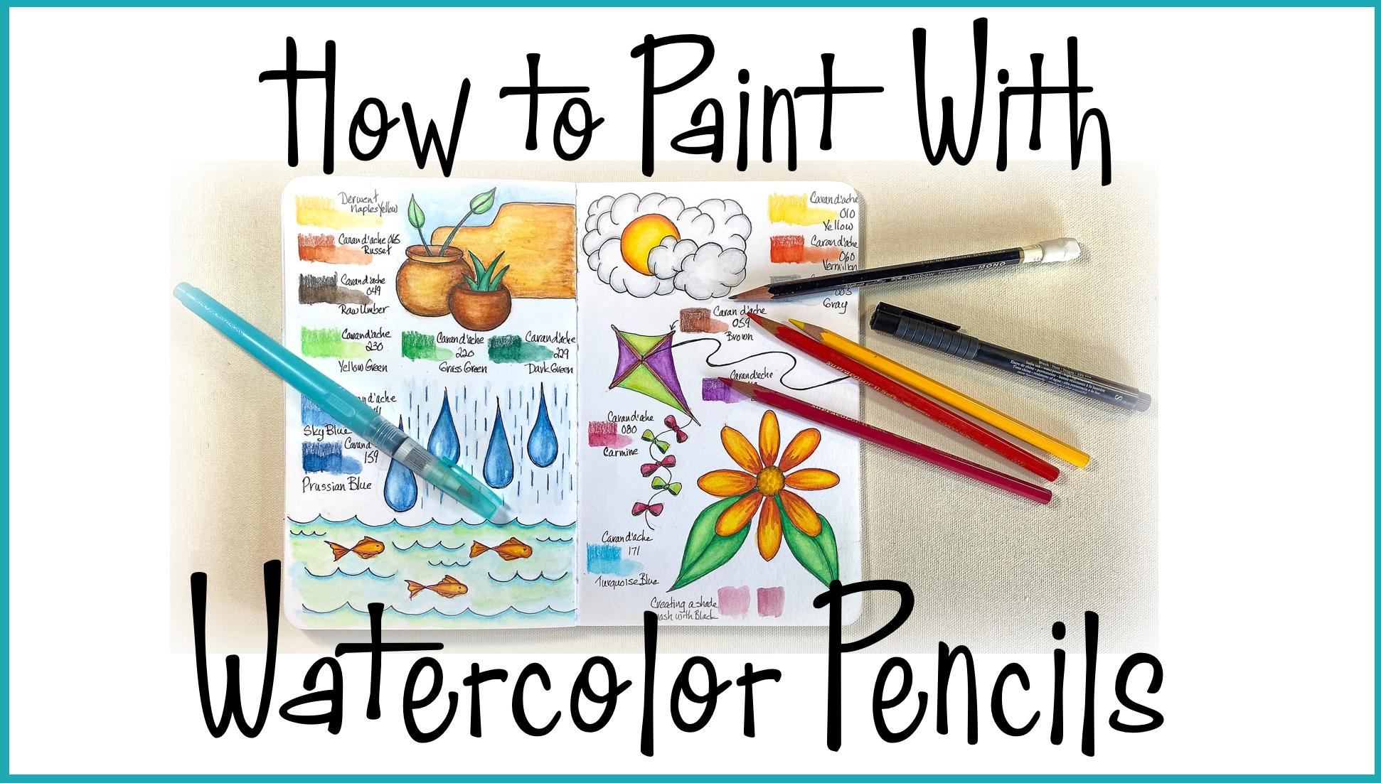 Turn Watercolor Pencils into a Paint Palette