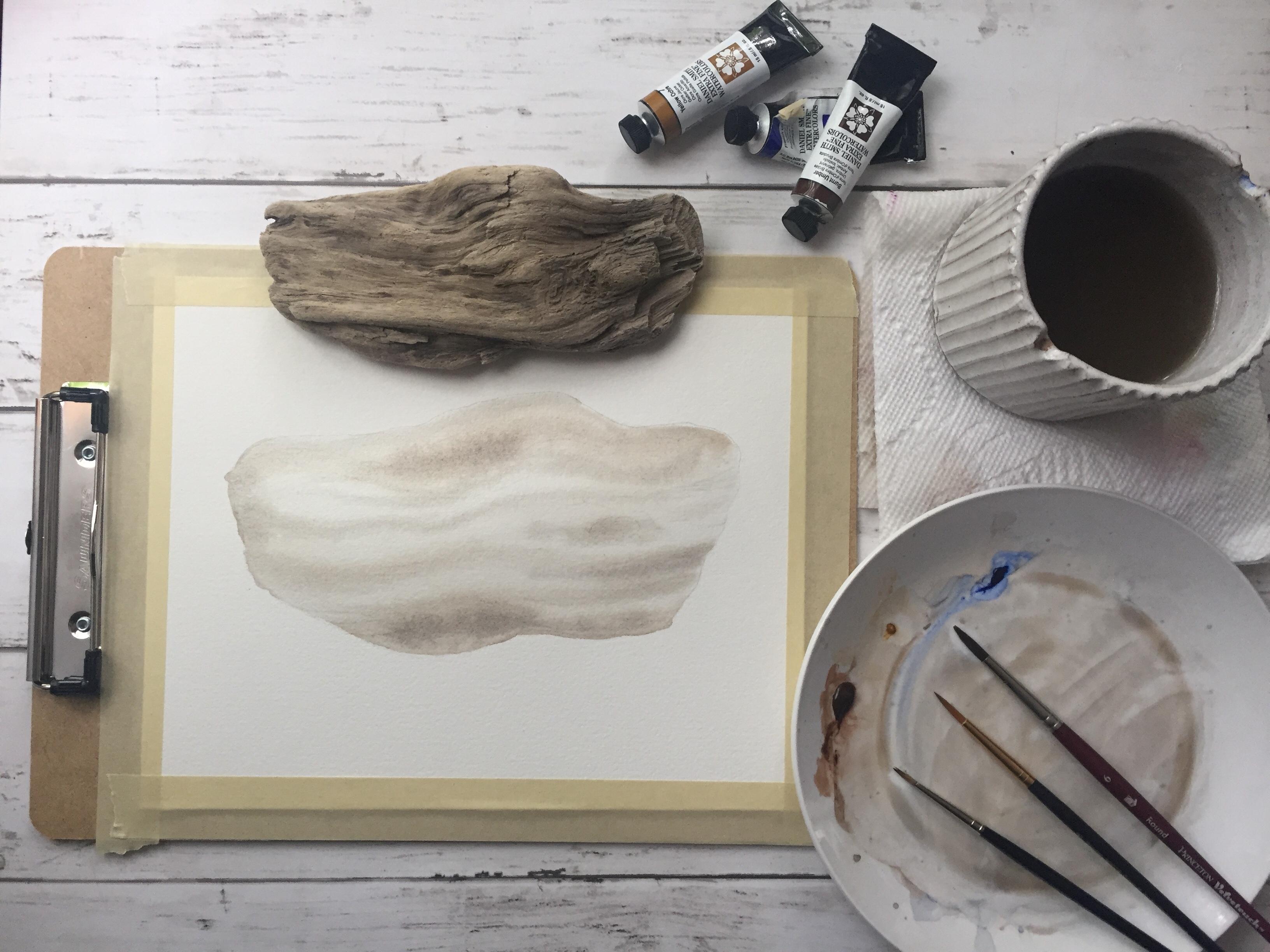 Watercolor Driftwood Painting Realistic Layers For All Skill Levels