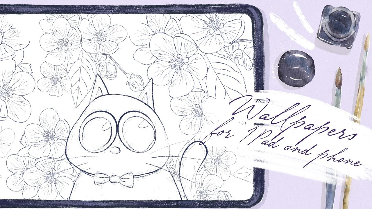 Creating Wallpapers for IPad and Phone in Procreate Digital Floral