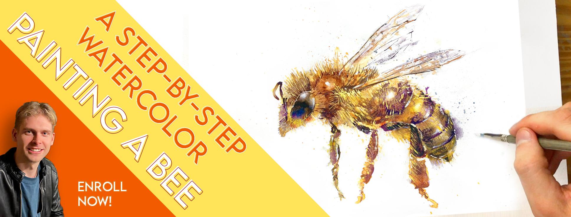 How to Paint a Bee in Watercolor Fun, Easy StepbyStep Painting using