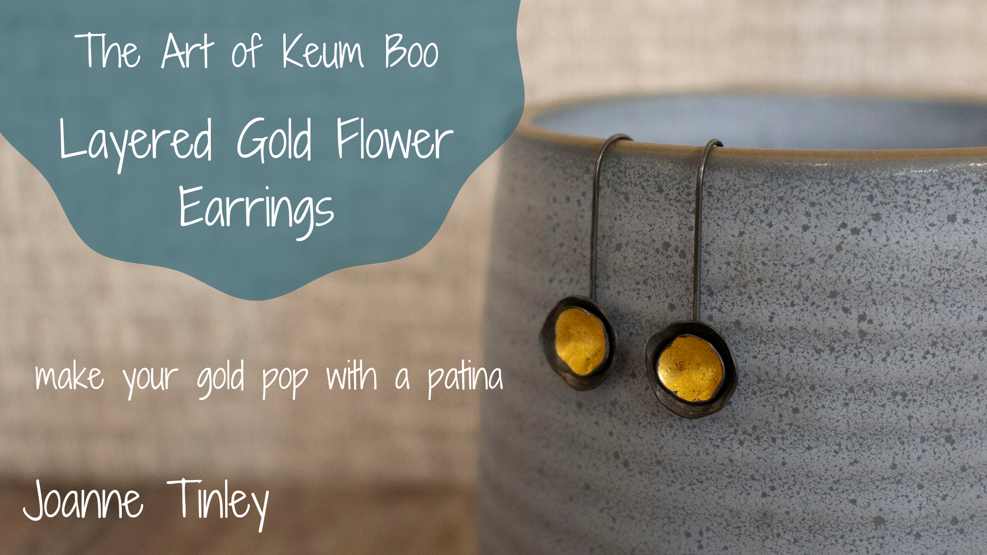 The Art of Keum Boo - Layered Gold Flower Earrings | Joanne Tinley