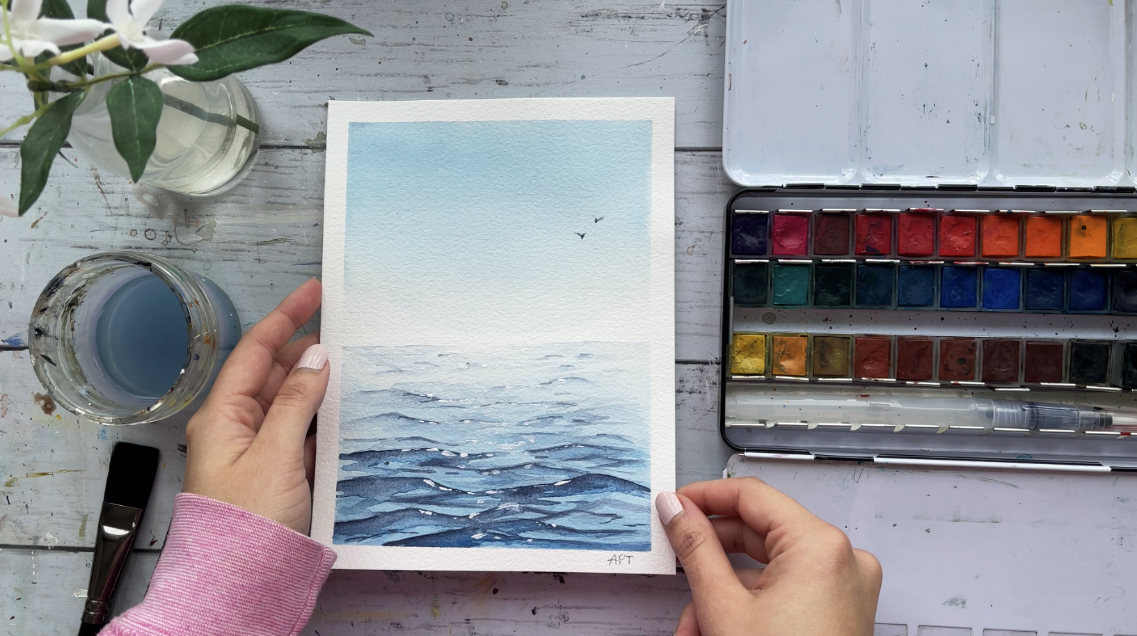 How to paint with watercolors: Simple Painting: Beginner