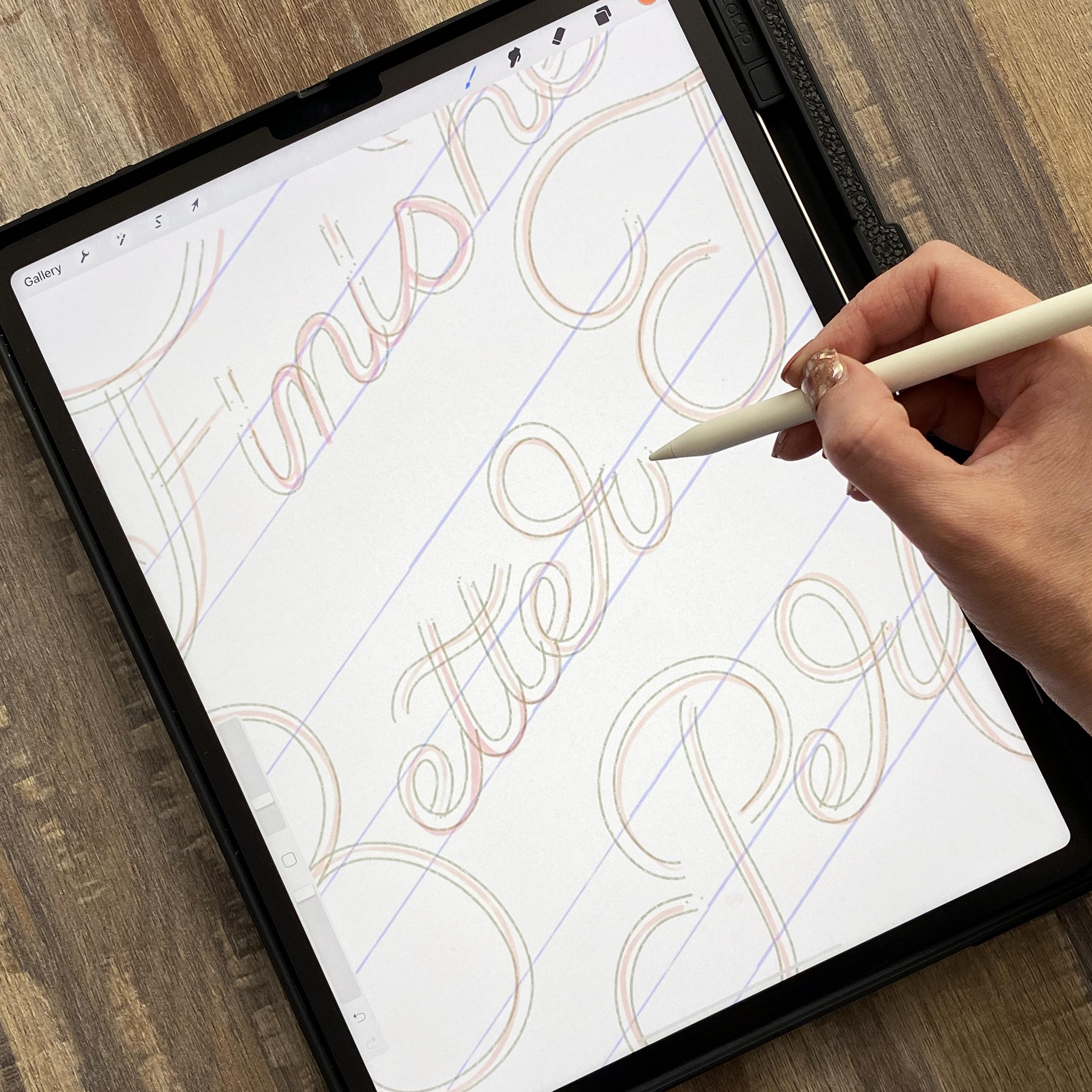 How to draw script hand lettering like a pro tutorial. 