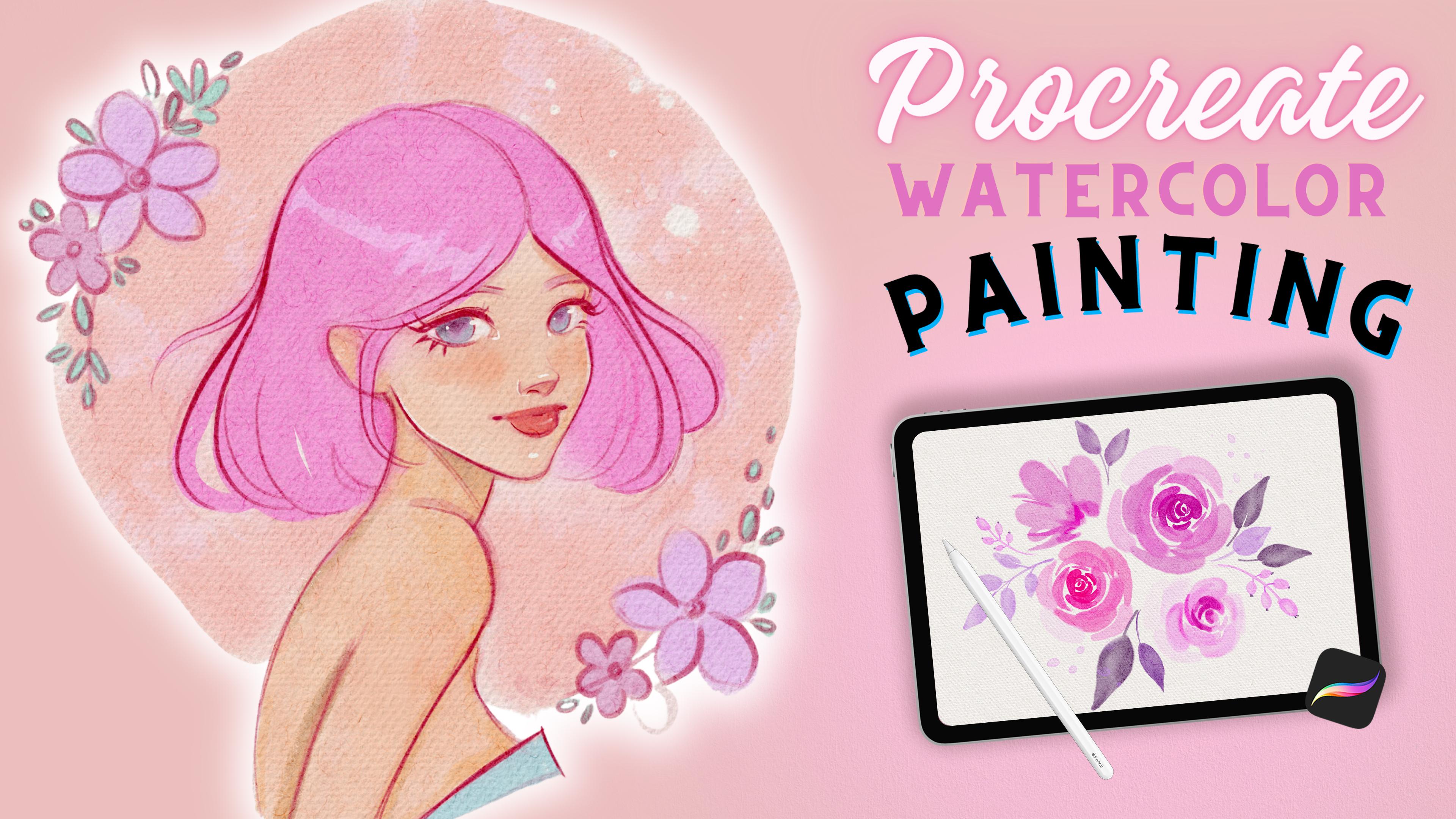 Procreate Watercolor Painting How To Paint Characters Watercolor 