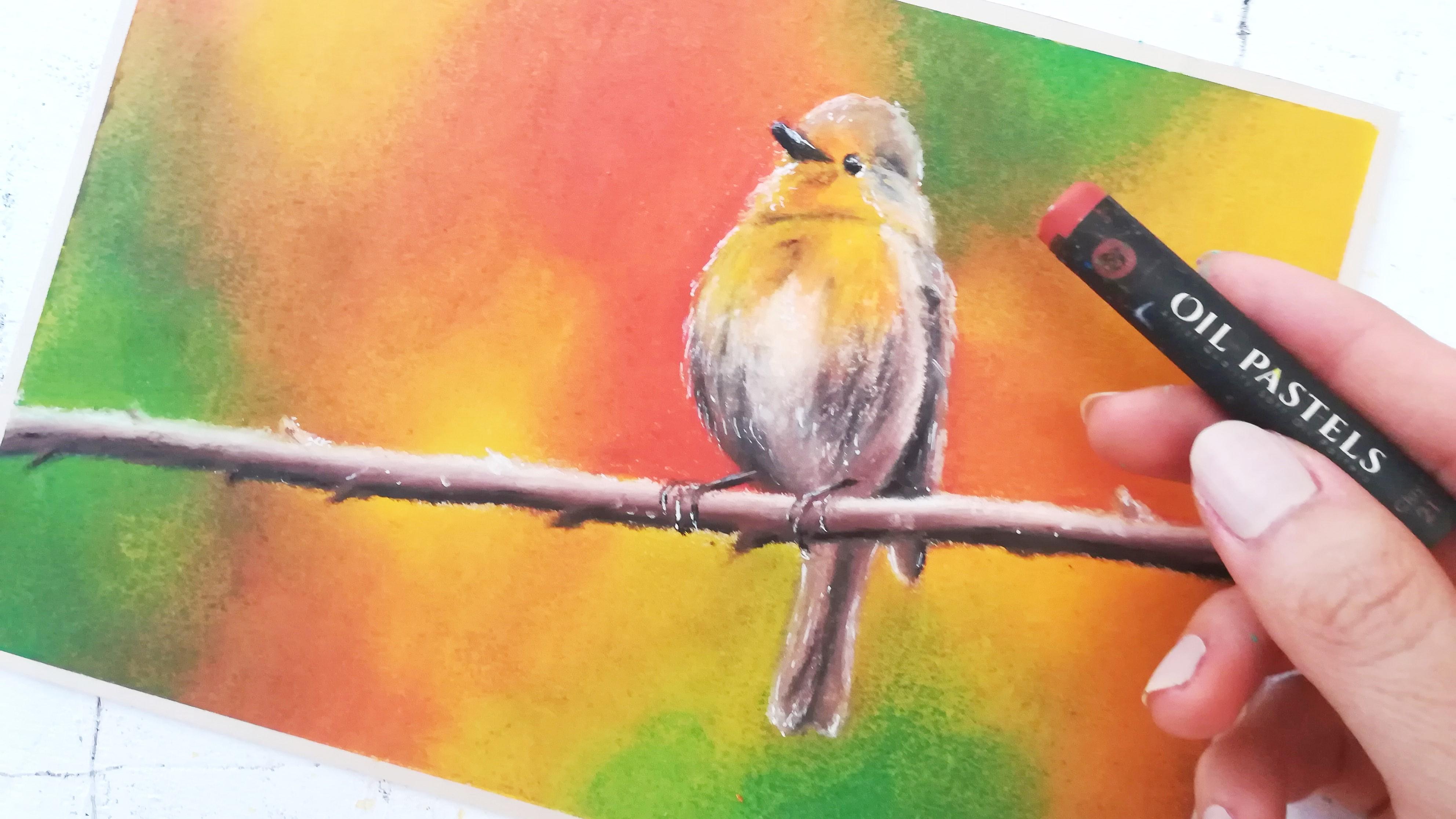 Layering Oil Pastels 101 : Paint a Realistic Bird with Autumn Colors, Francoise Blayac