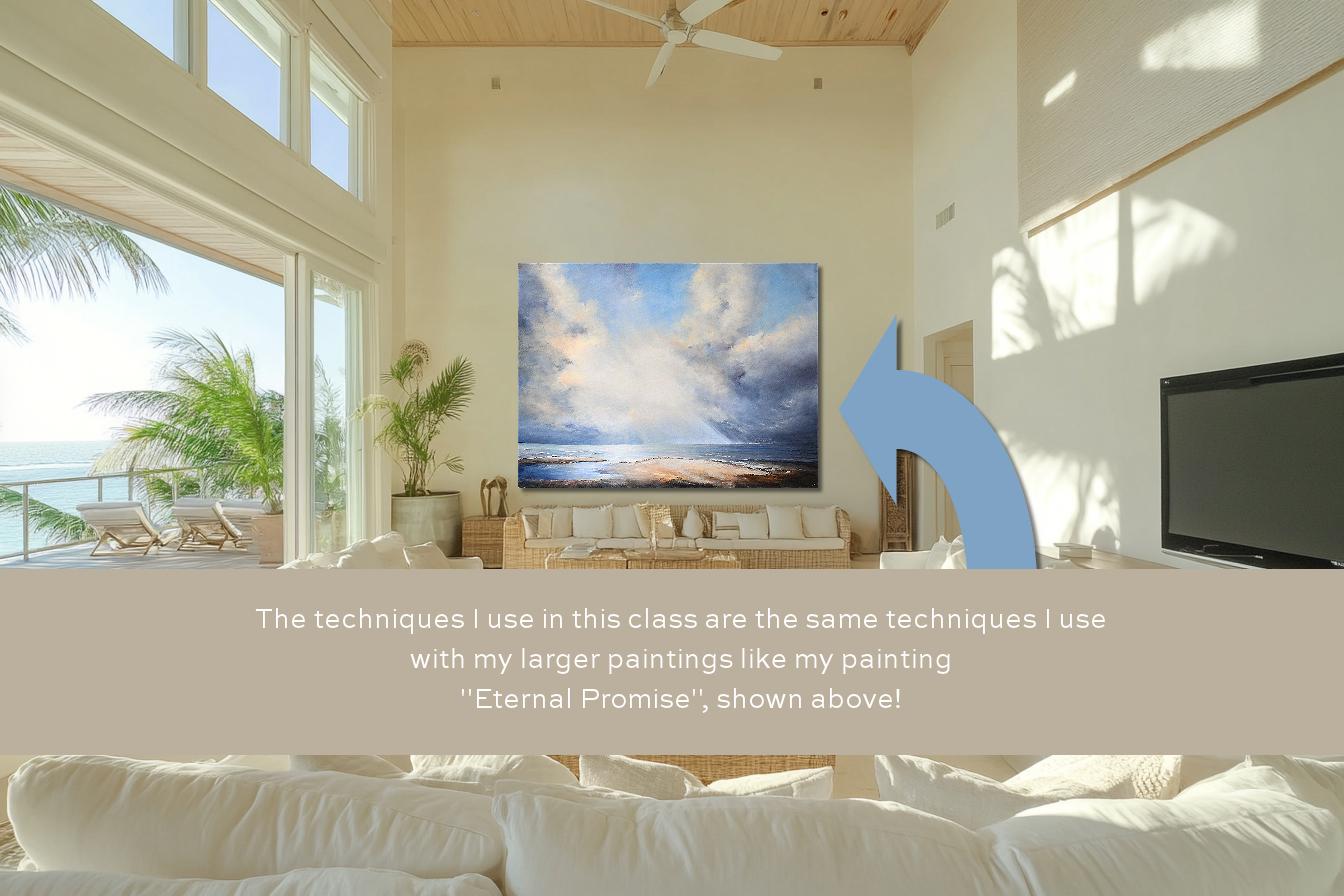 نمونه دیگری از نقاشی منظره ساحلی