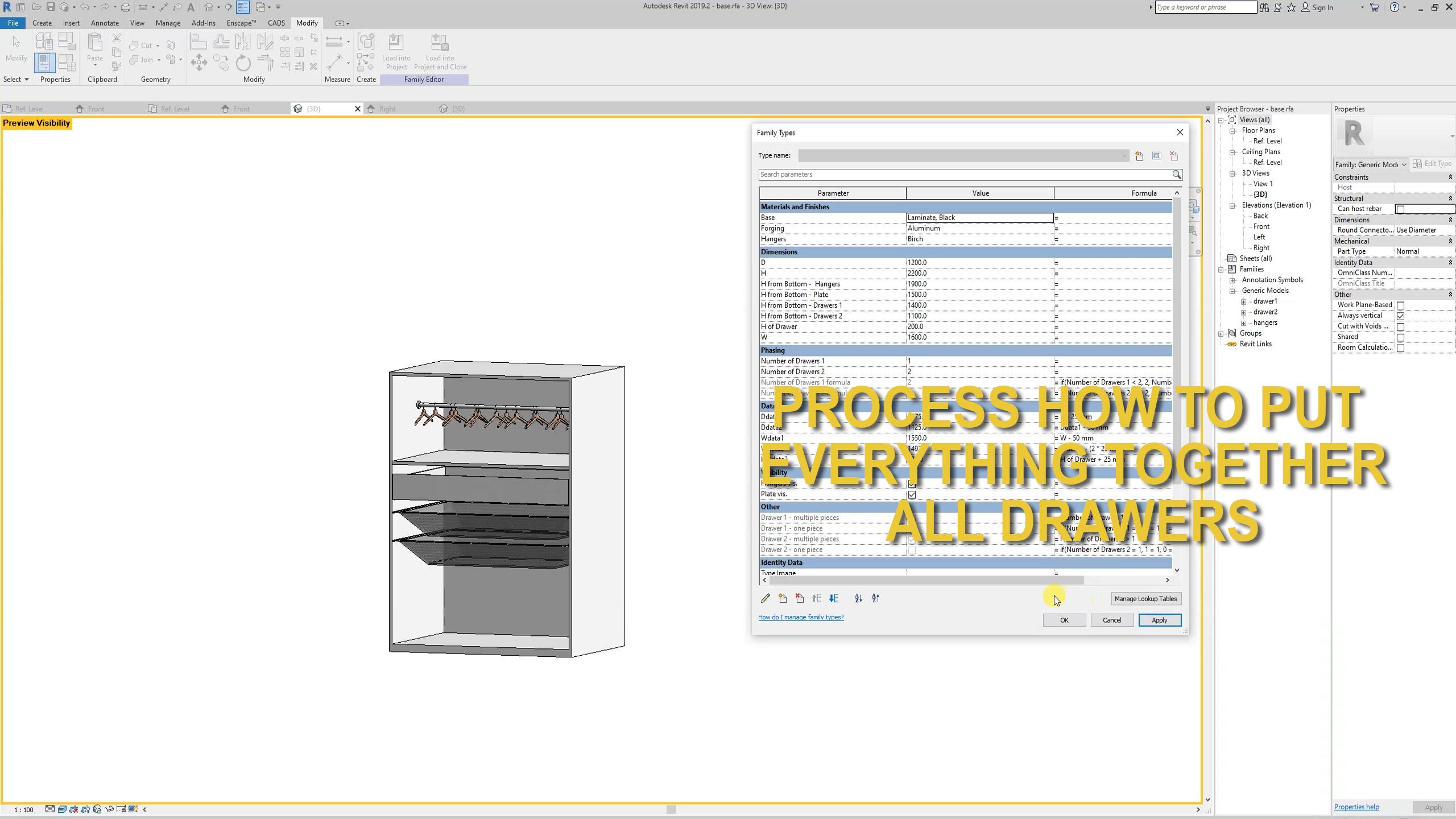 Create Full Parametric Wardrobe In Revit Family From vrogue.co