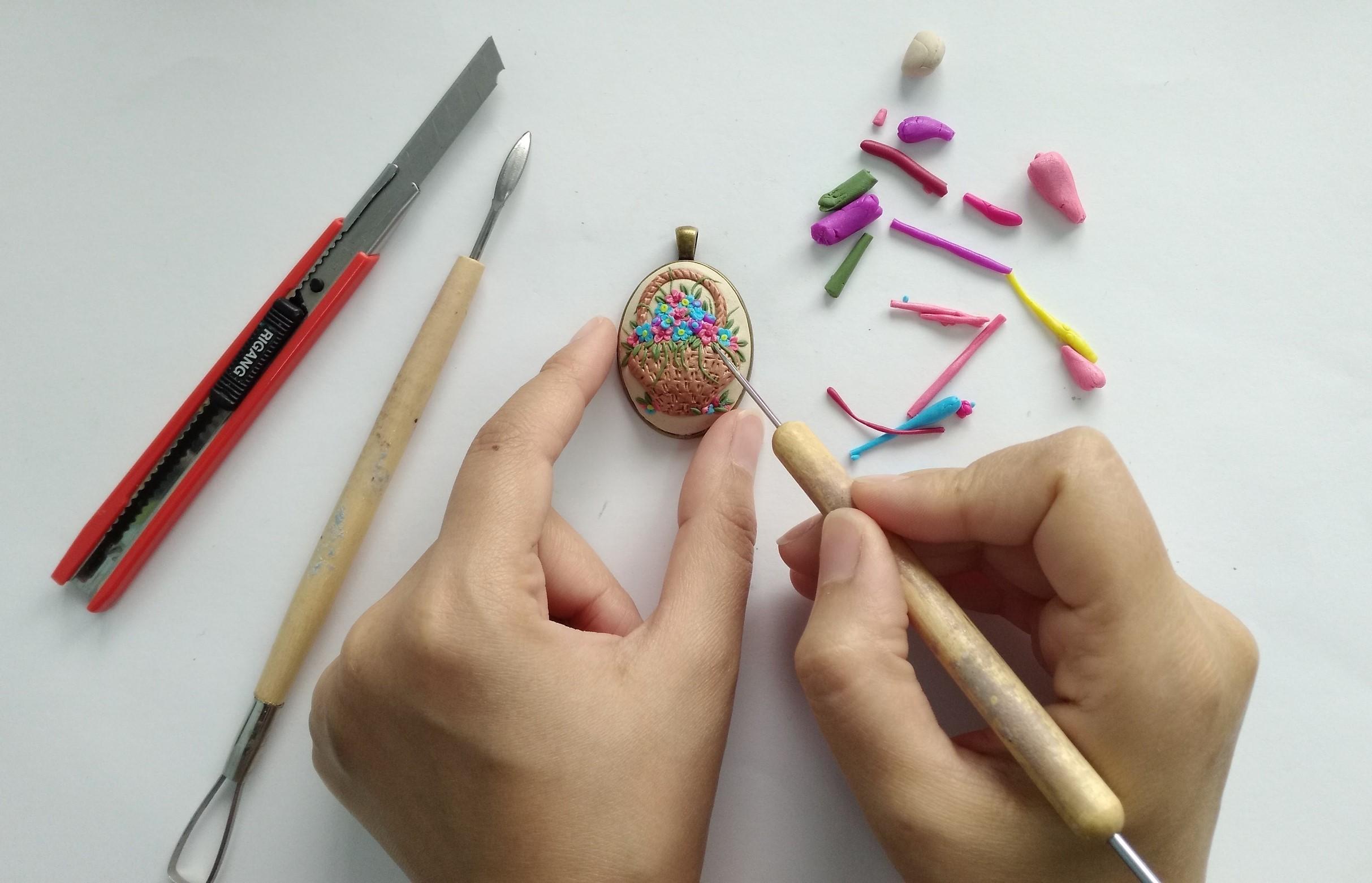 Liquid Clay Bezel Pendant Tutorial