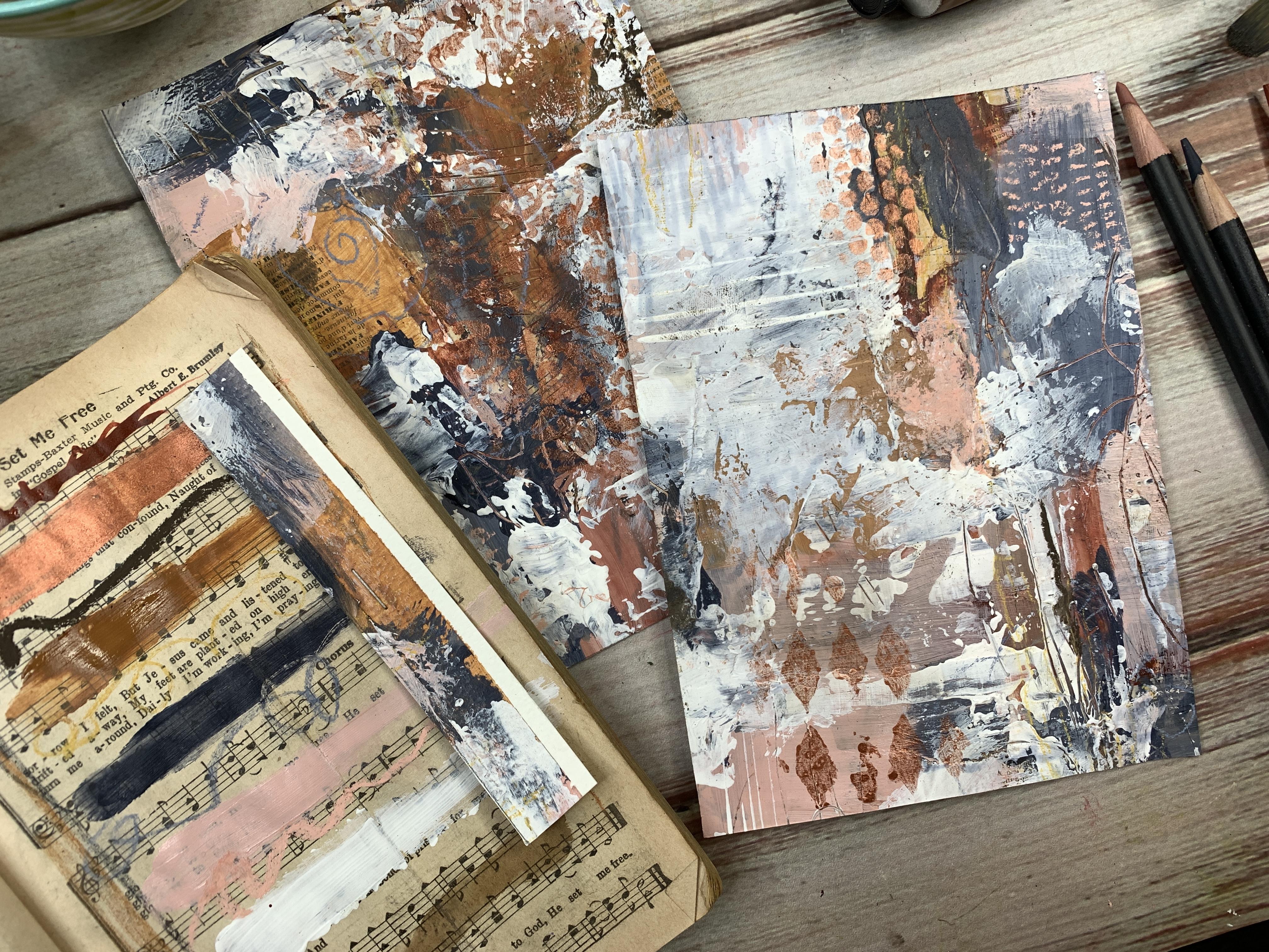 Art Journaling with Tissue Paper Collage - Hop-A-Long Studio