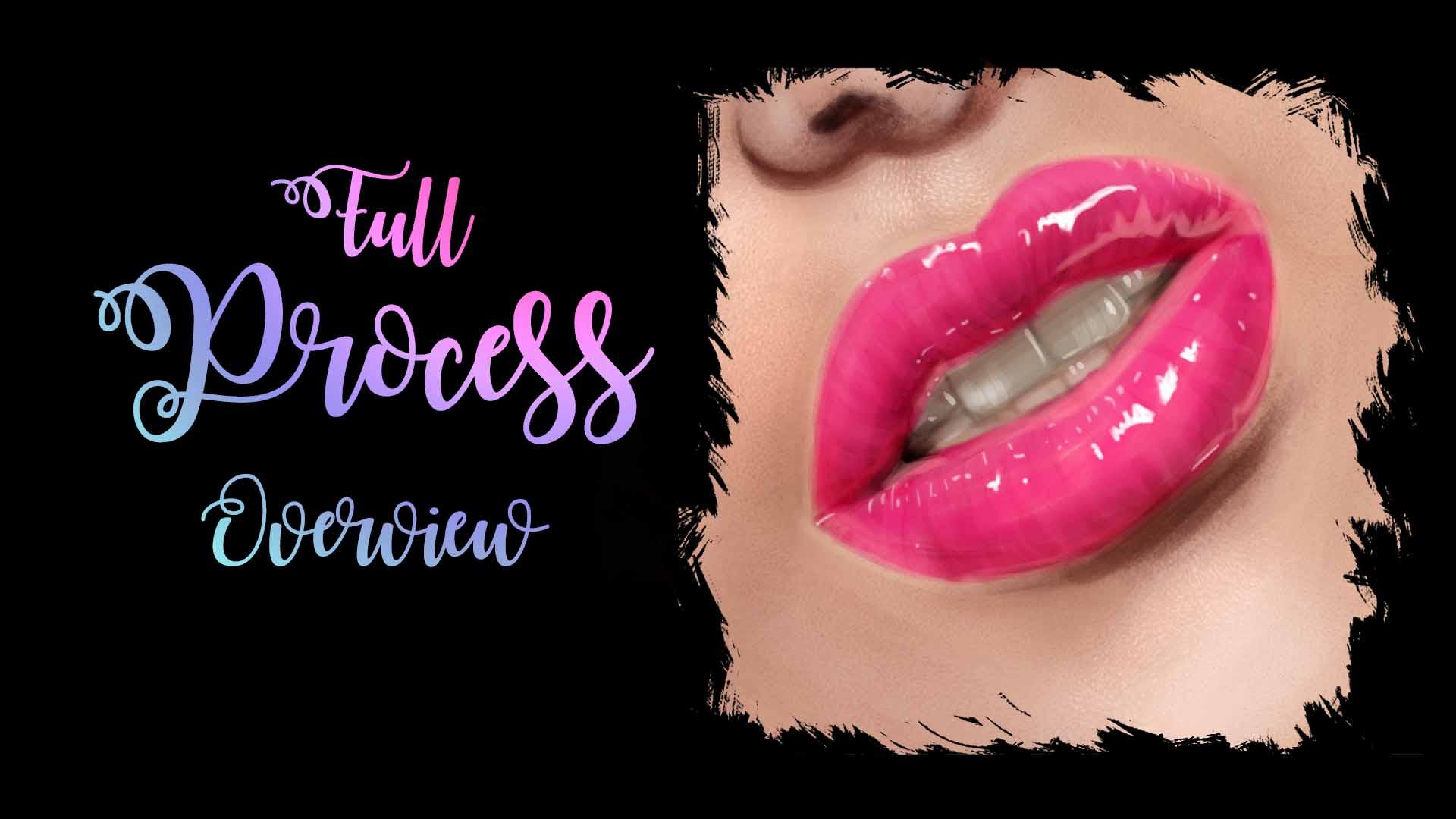 Realistic Mouths Digital Painting How to Draw Lips with or