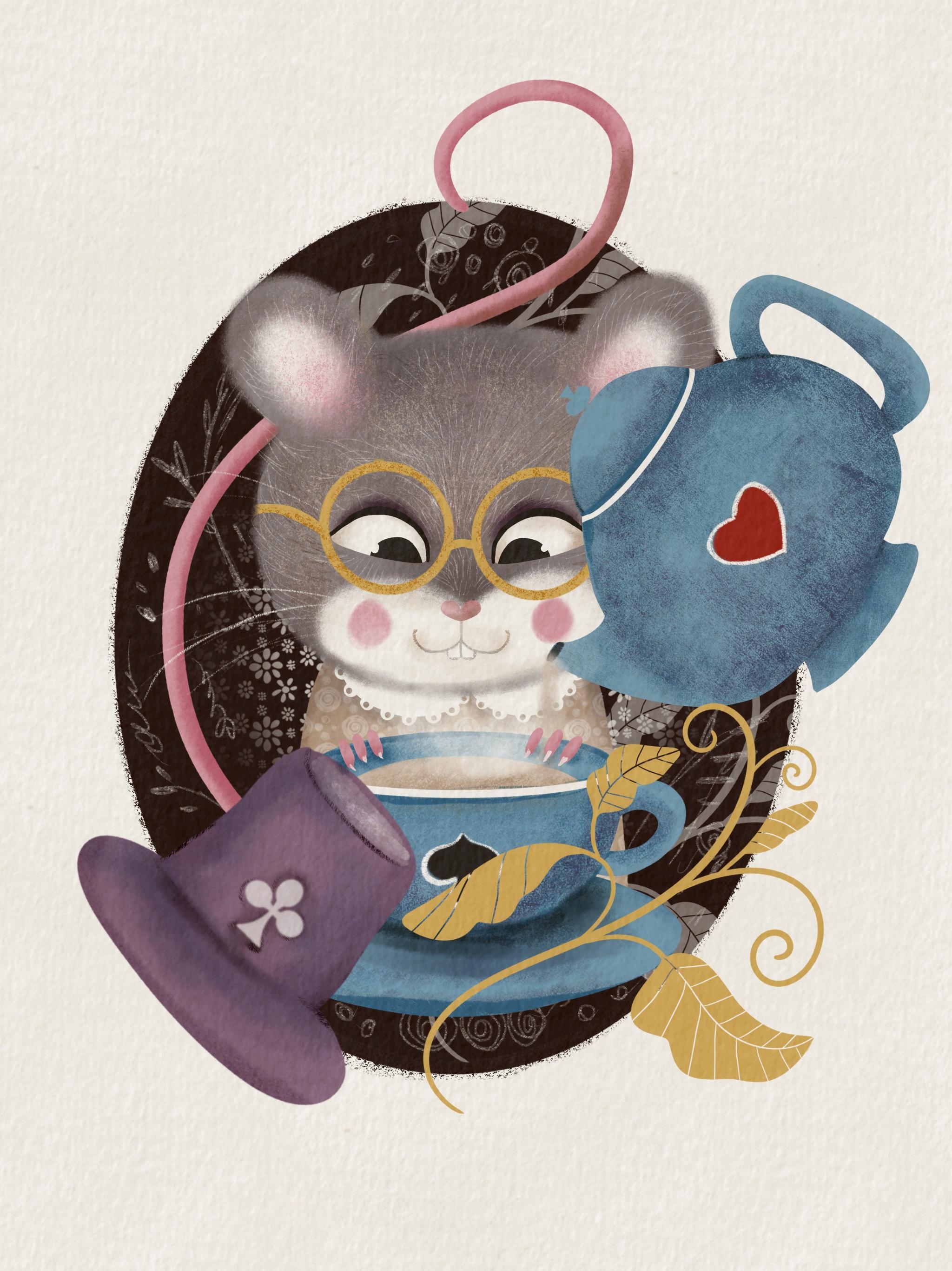 图片[2]-【ai精翻】和我一起在 Procreate 中画出《爱丽丝梦游仙境》中的睡鼠吧！-土狗cg资源站