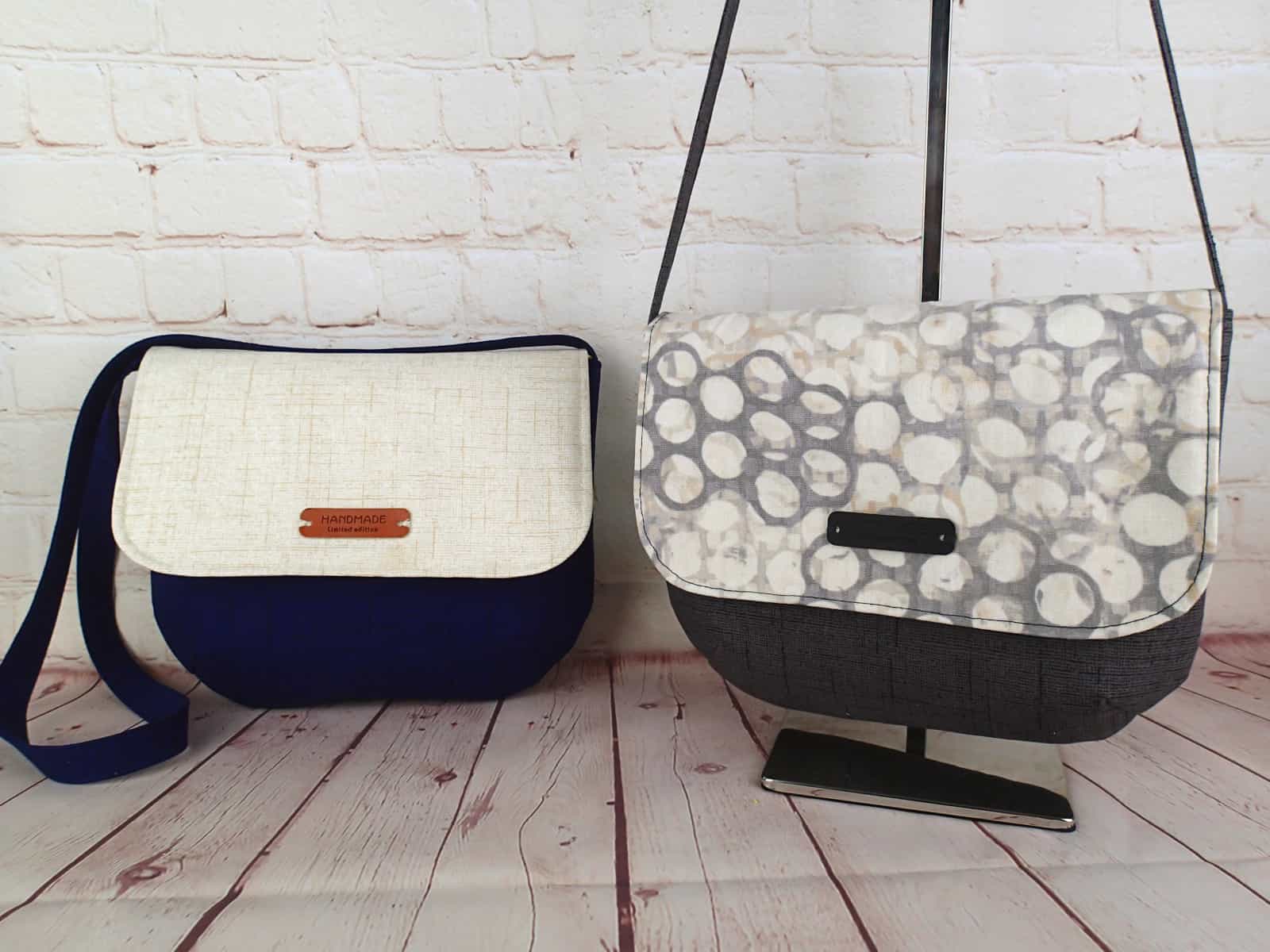 Sew an easy lined shoulder purse with snap. The Oxford Purse