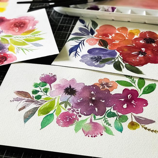 Going With the Flow: Painting Flowy Florals with Watercolor | Lisa ...