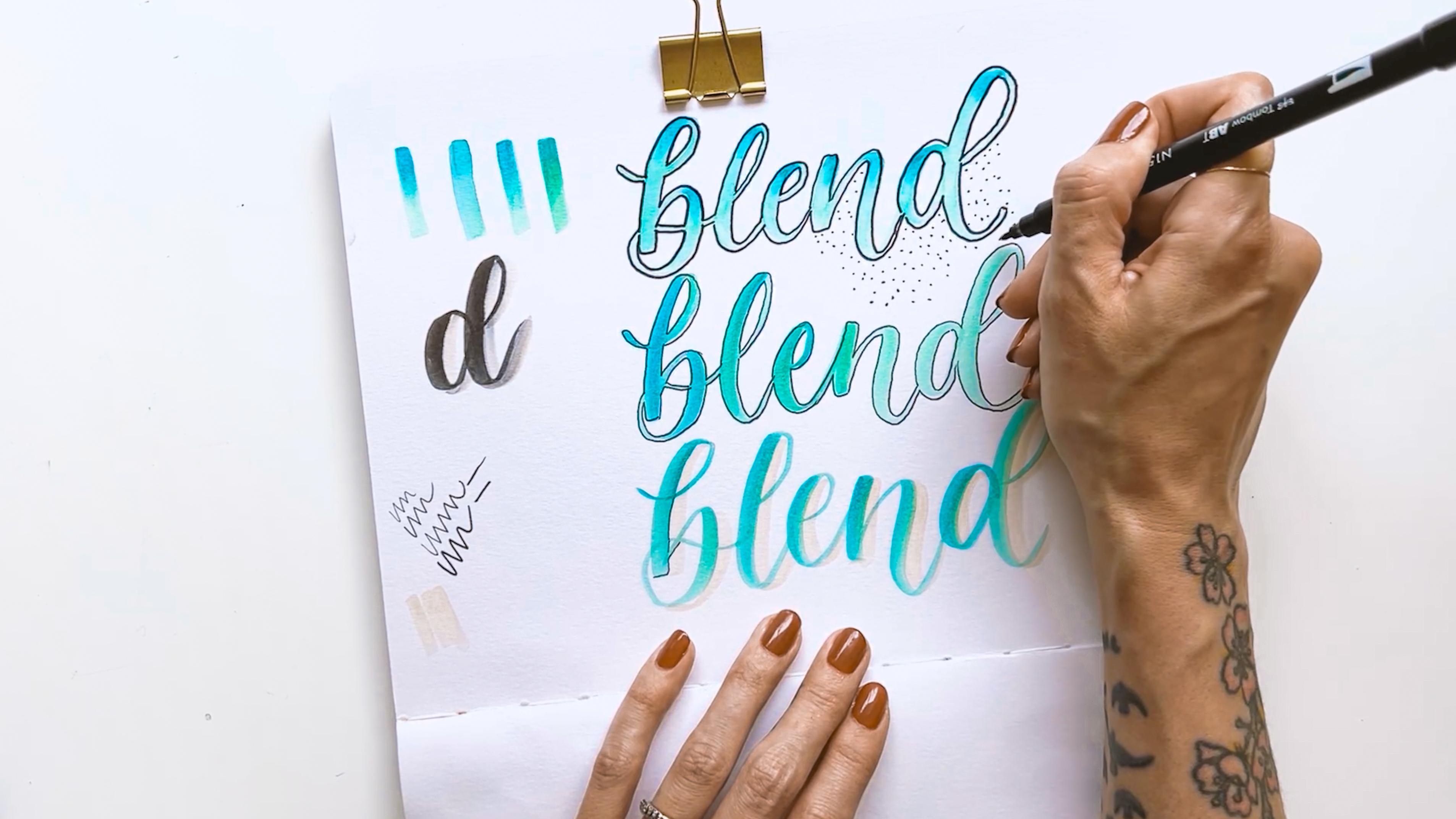 Lettering para principiantes con Tombow