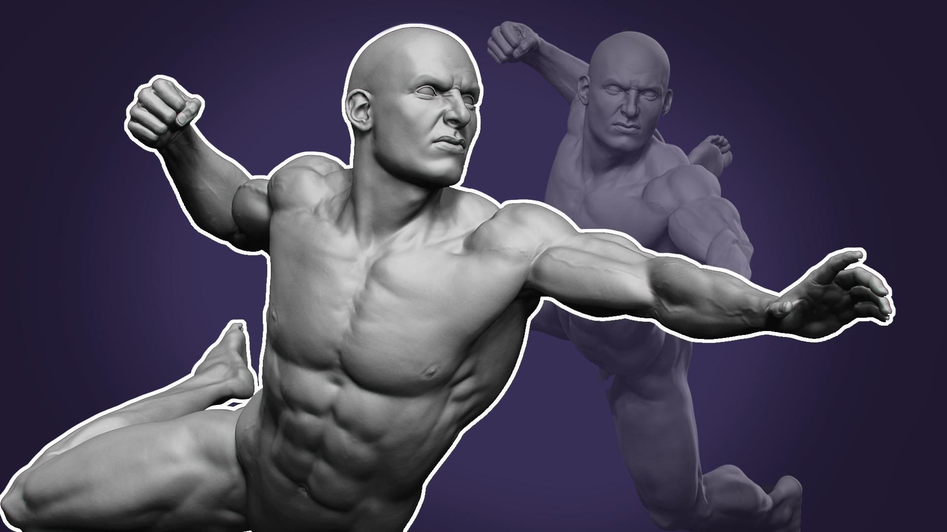 Dynamic Male Anatomy for Artists in Zbrush : Make Realistic 3D