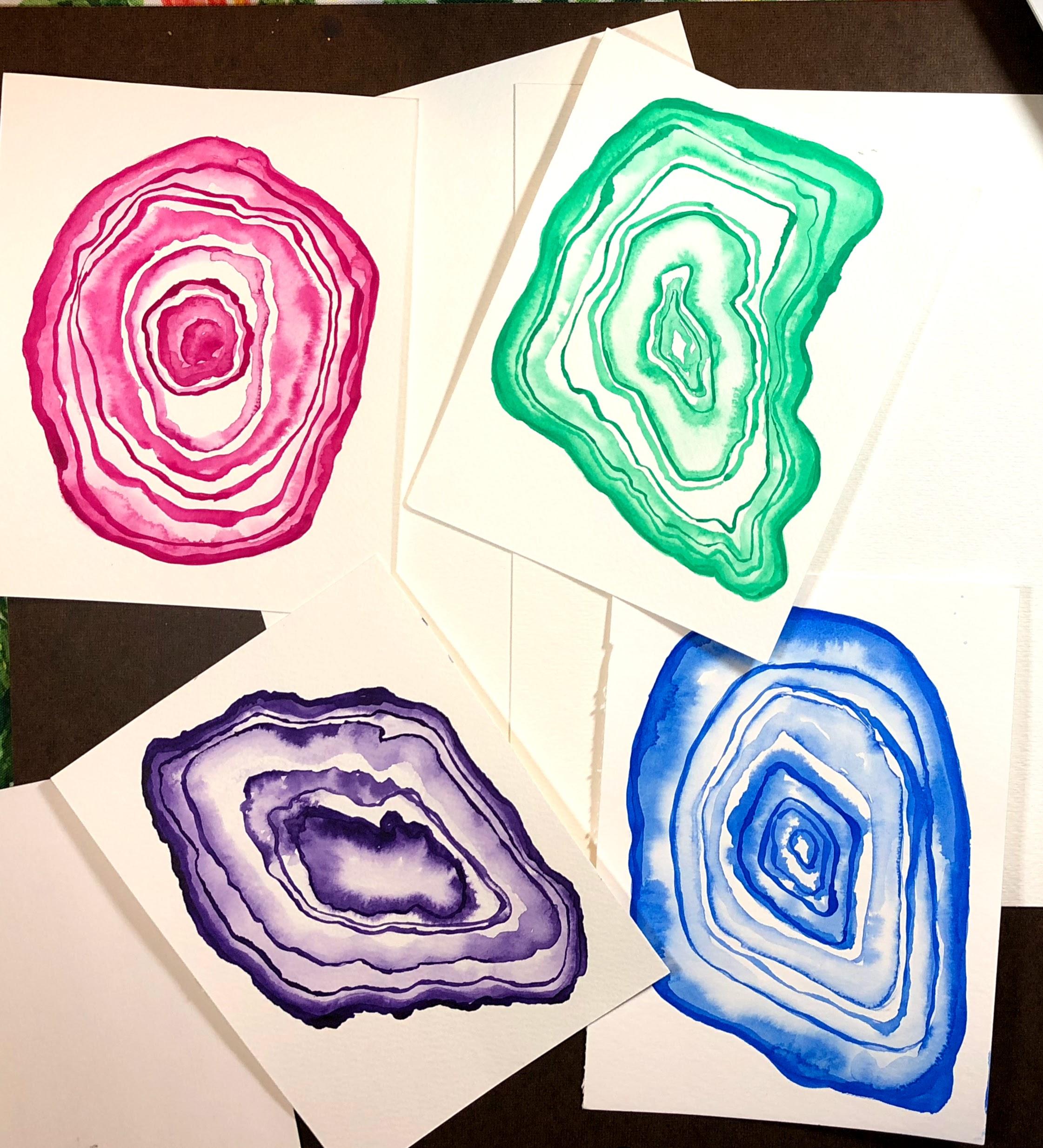 Watercolor Agates And Geodes | Marissa Marquez | Skillshare