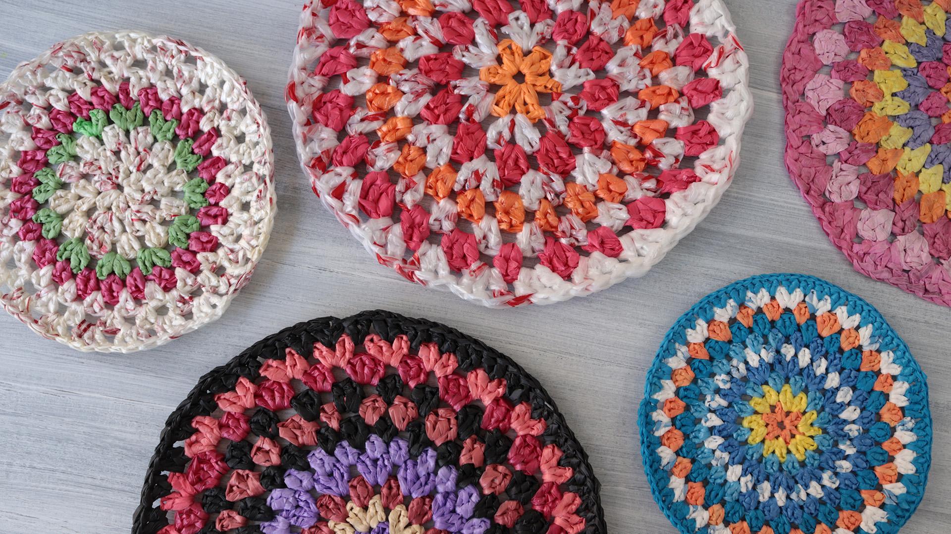 تبدیل کیسه پلاستیکی به نخ قلاب بافی