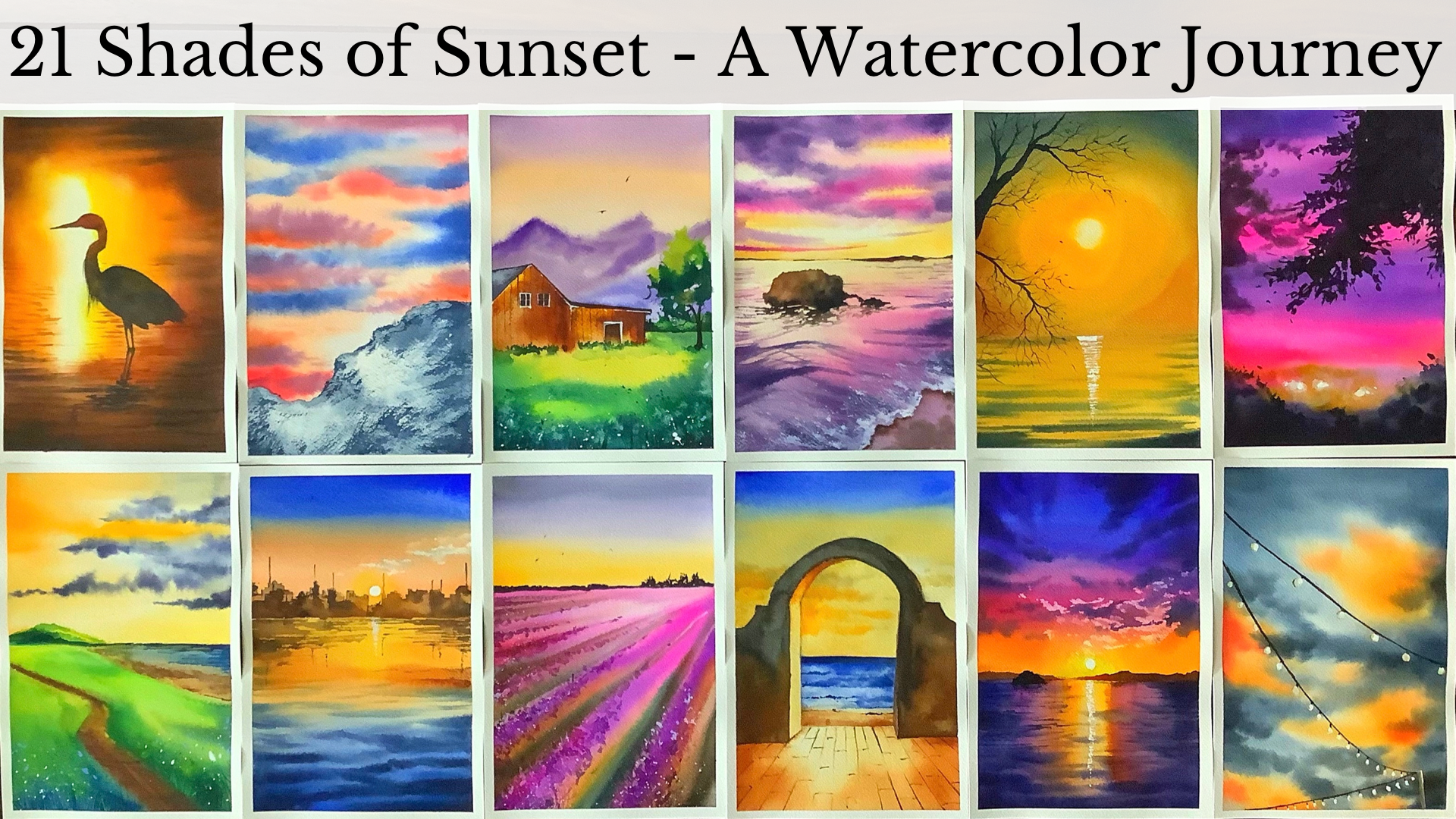 Technique Sunset Drawing Art Set, Digital Lessons, Level 2