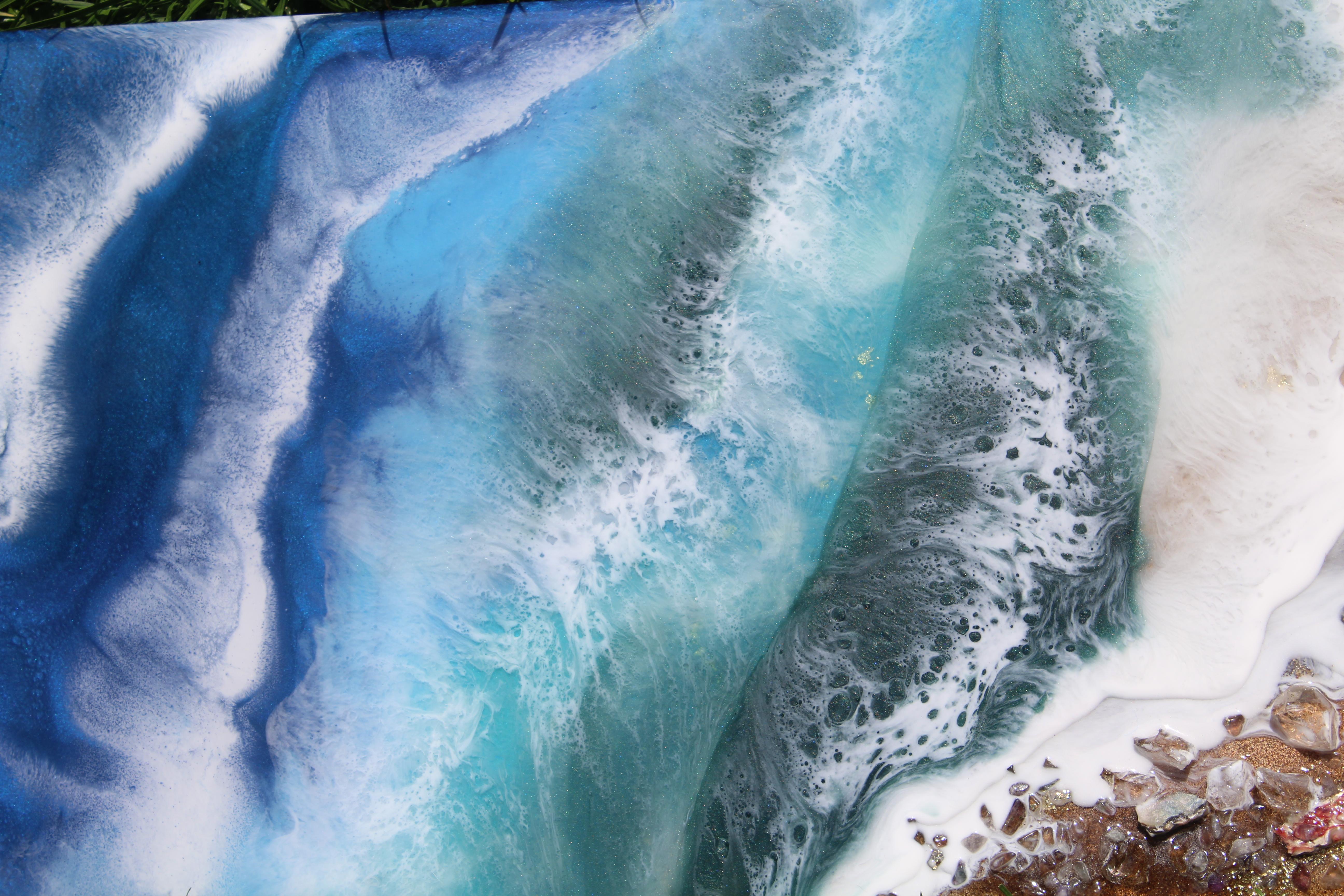 Ocean Beach Resin Art; Step by step methods to achieving beautiful waves, Alison Camacho