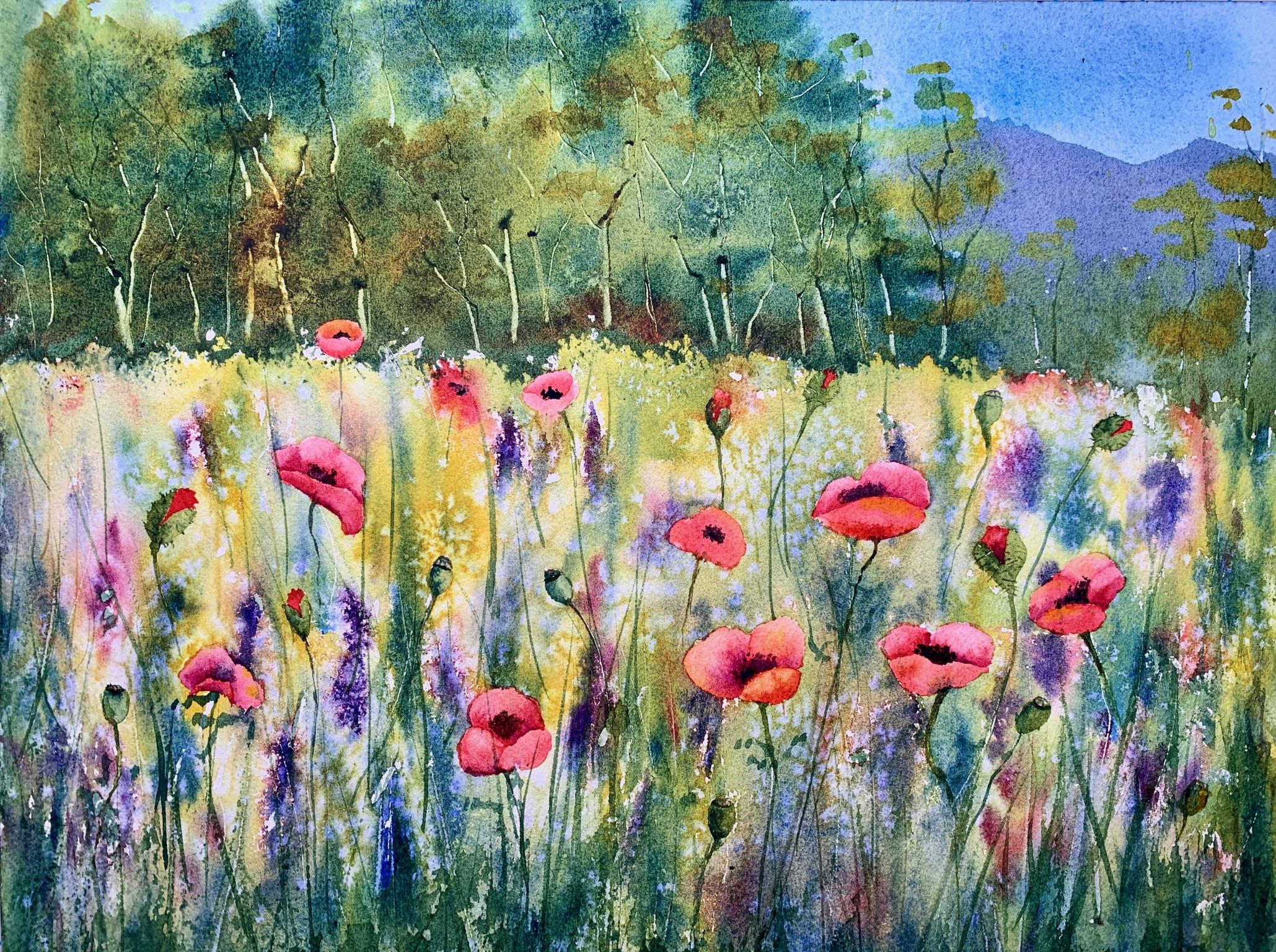 Painting A Field Of Wildflowers In Watercolor Eva Nichols Skillshare   Fa49c982