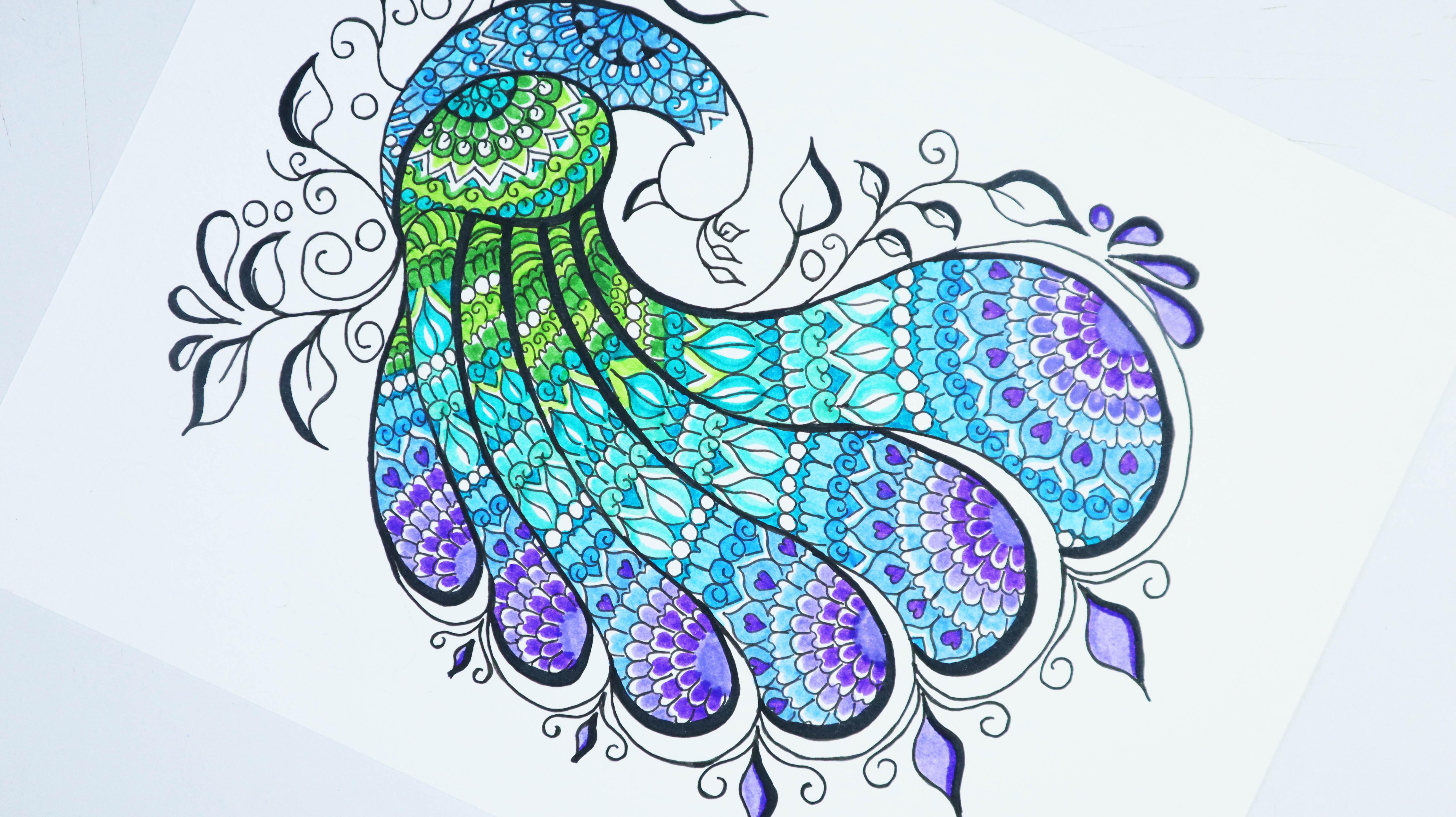 Mandala De Pavo Real Aprenda A Dibujar Dise os Creativos Mayuri 