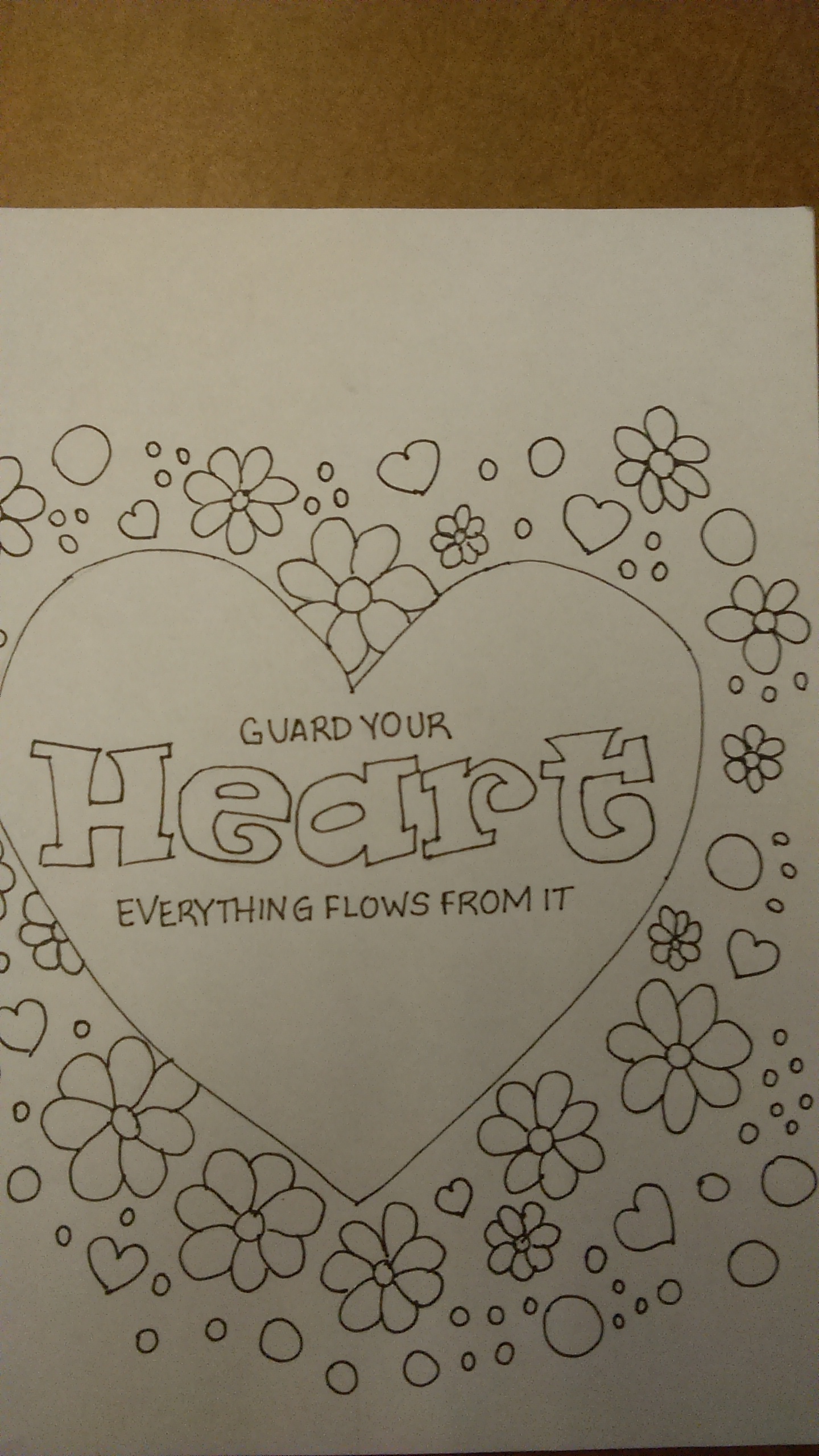 Guard Your Heart 1st Ever Coloring Page Skillshare Projects