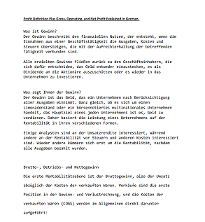 Business German Vocabulary - student project
