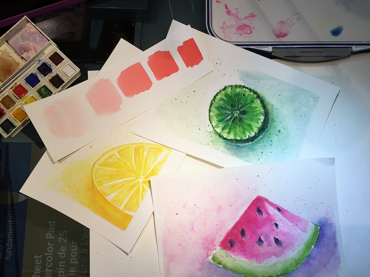 Loose & Juicy Watercolor - student project