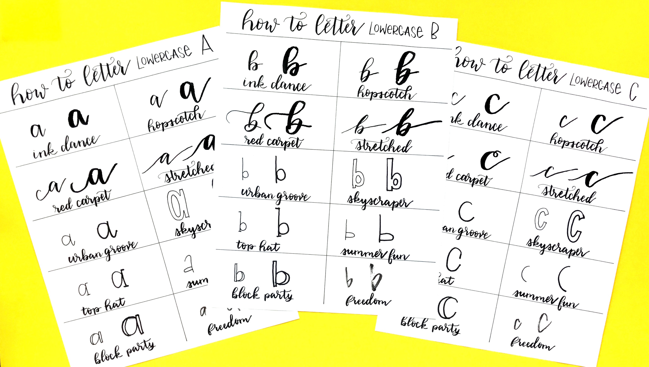 application lowercase letters