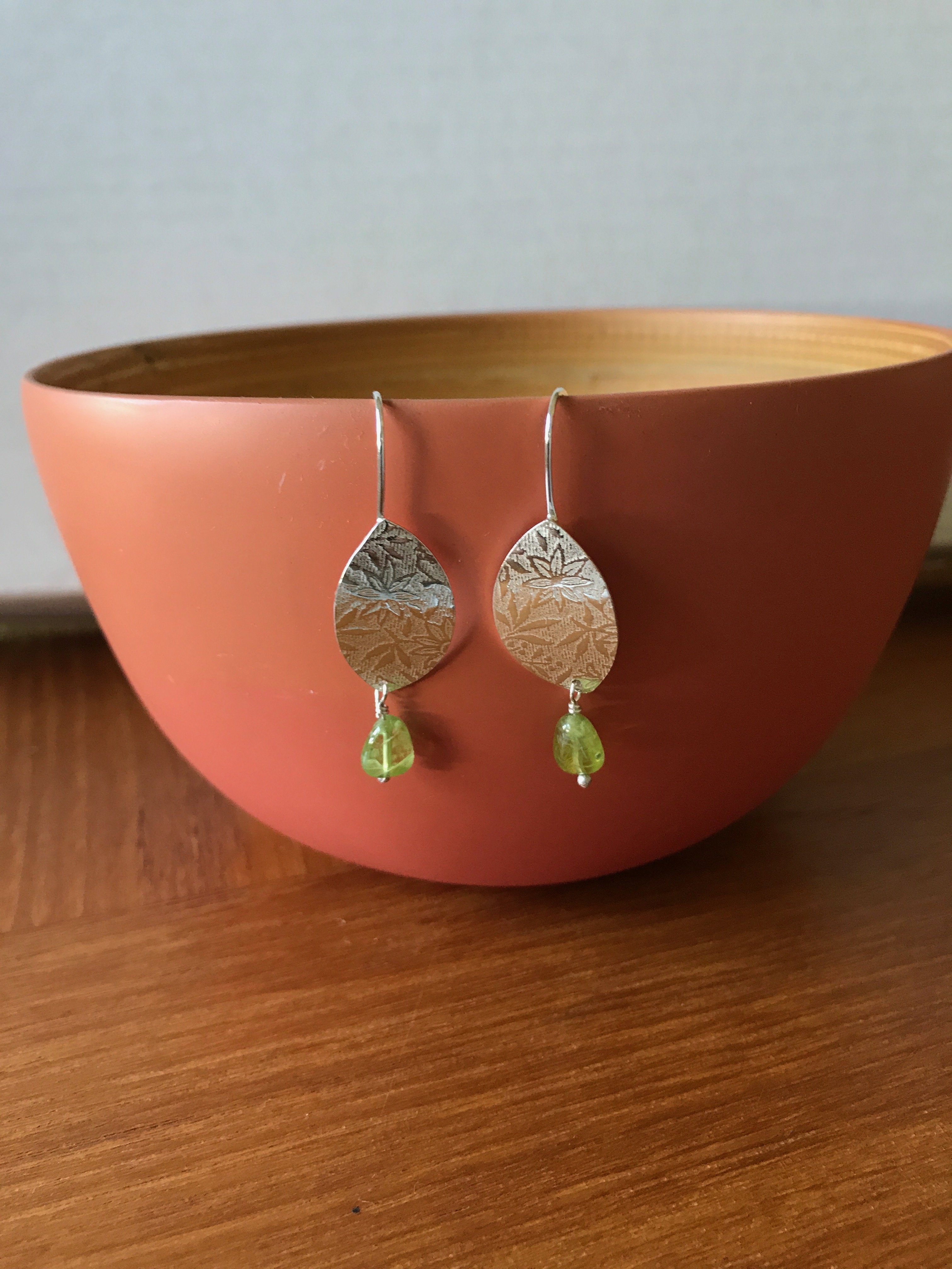 Textured Drop Earrings - student project