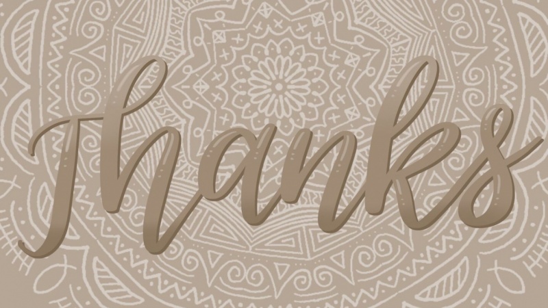 Ombré lettering over an Amaziograph mandala