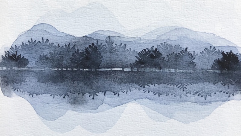 my watercolor forest