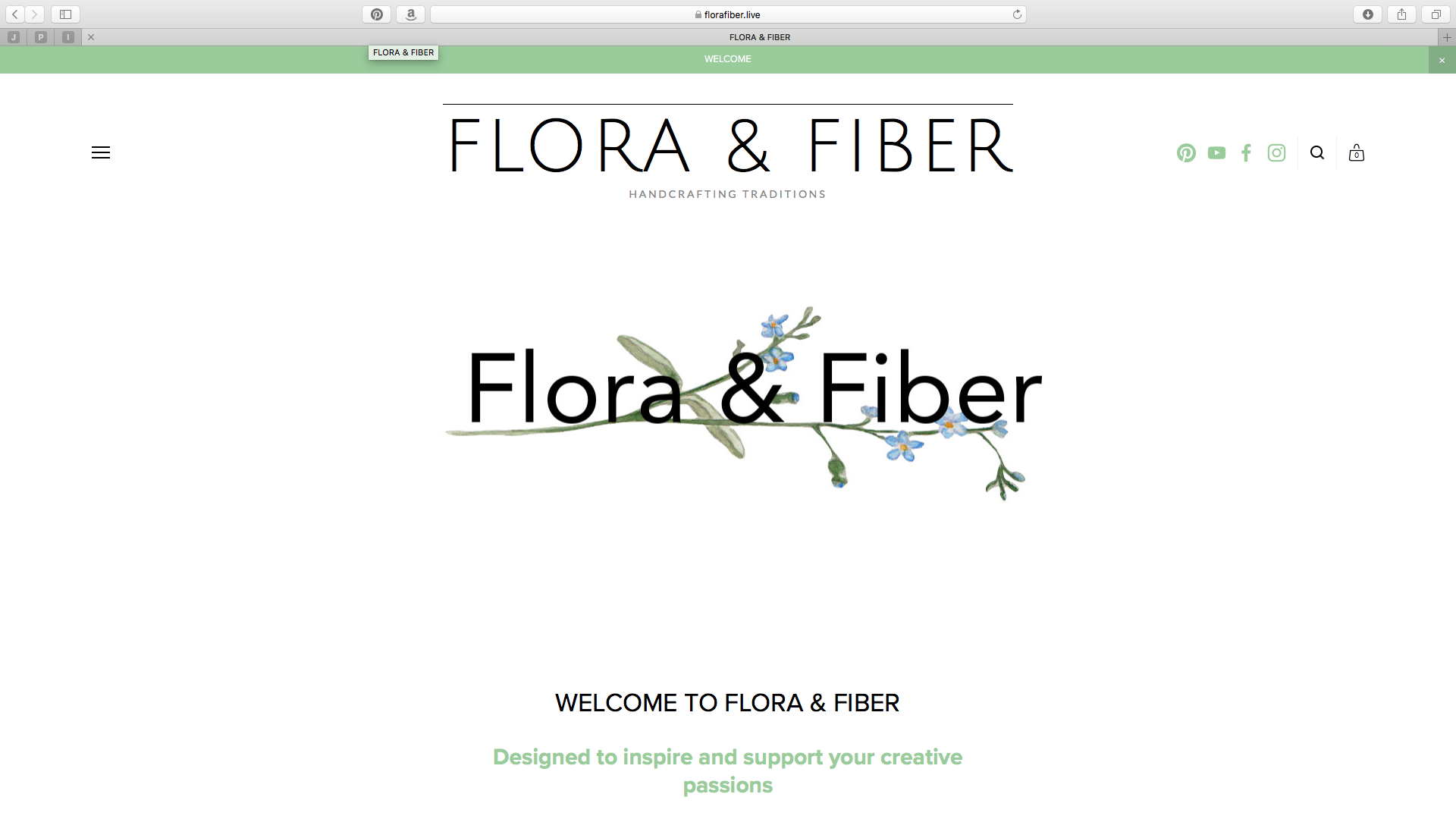 About Page - Flora & Fiber - student project