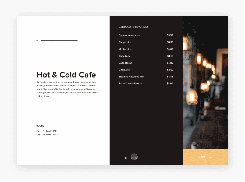 CafetransitionFun - student project