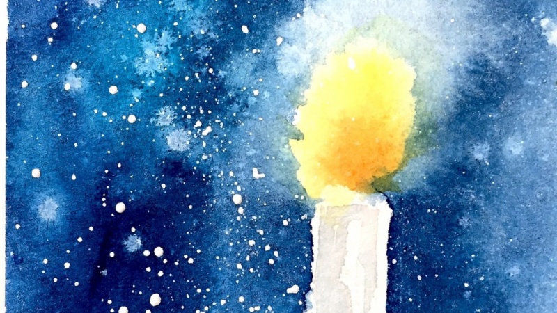 Playing with Candles & Snow
