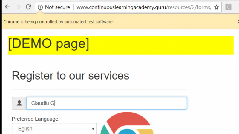 Functional Testing Automation on Chrome Browser