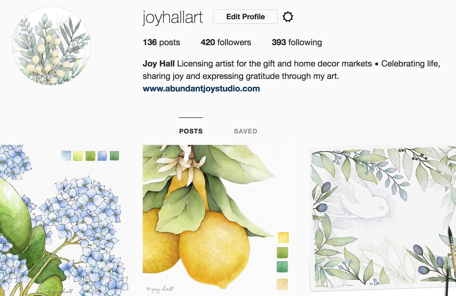 Joy Hall Art IG Challenge Day 3 - student project