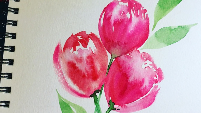 Loose Watercolor Florals