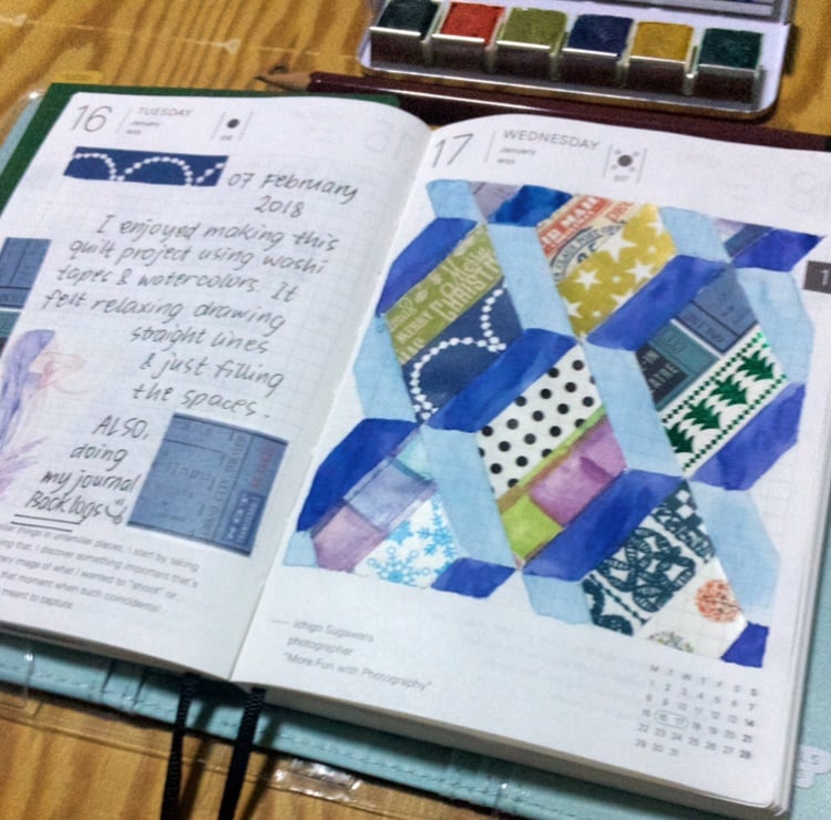 Quilted washi tapes - student project