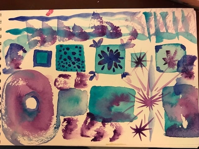 Watercolor brush fun with Jessica Sanders - student project