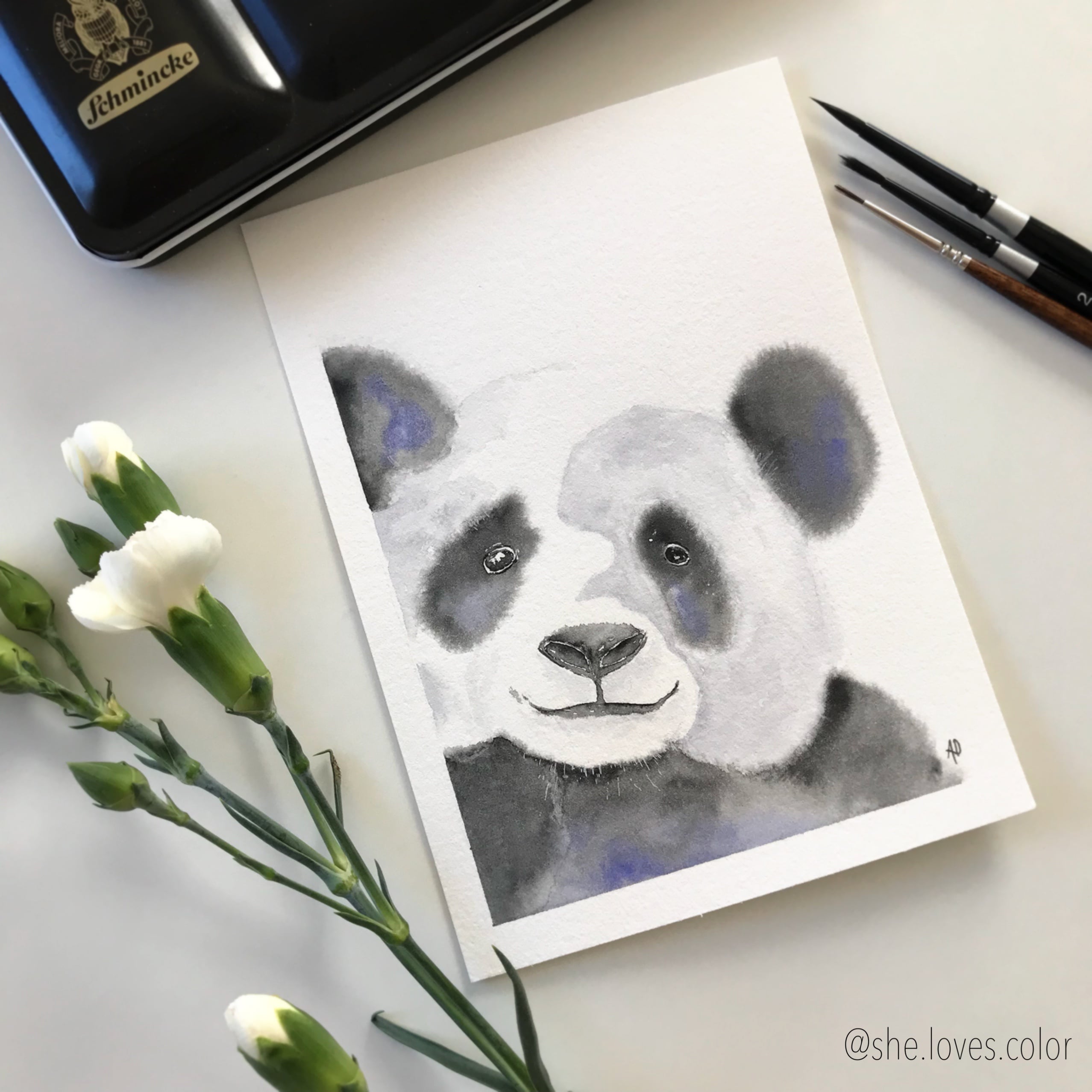 Fluffy watercolor animals