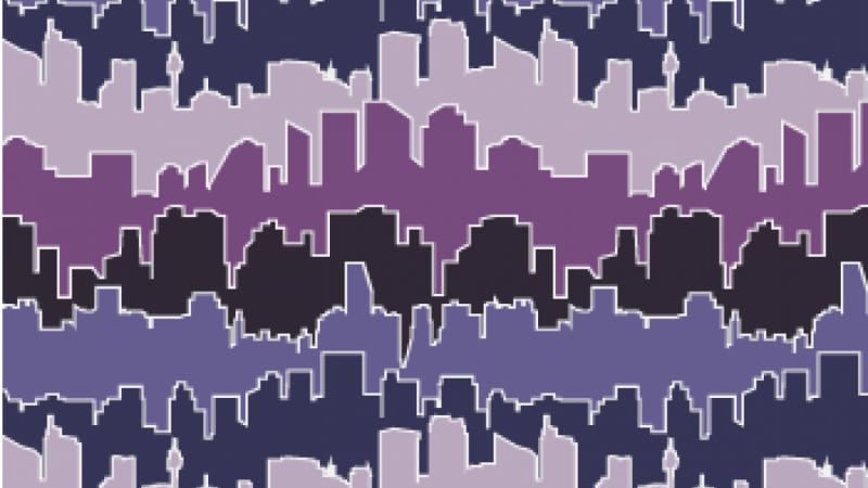 cityscape pattern and organic lines