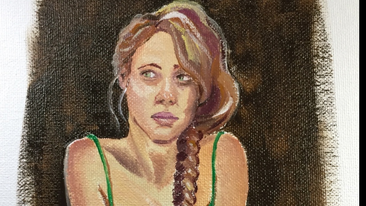 Oil on panel - student project