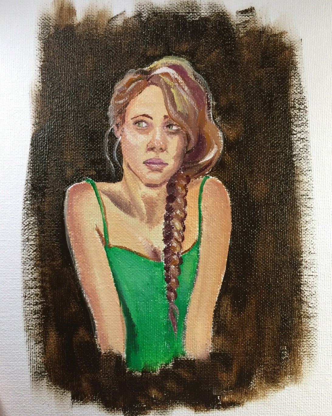 Oil on panel - student project